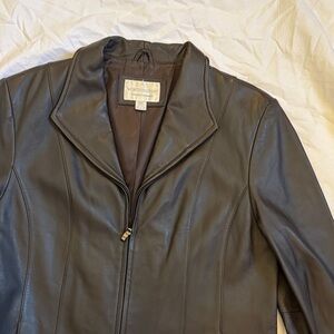 Worthington Women's Dark Leather Jacket